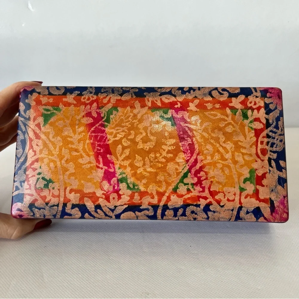 Vintage Purple Orange Decorative Jewelry Box